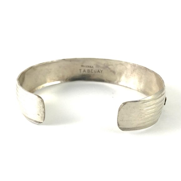 Signed T A Begay Sterling Silver 12K Gold Filled Native Bracelet - Picture 2 of 3